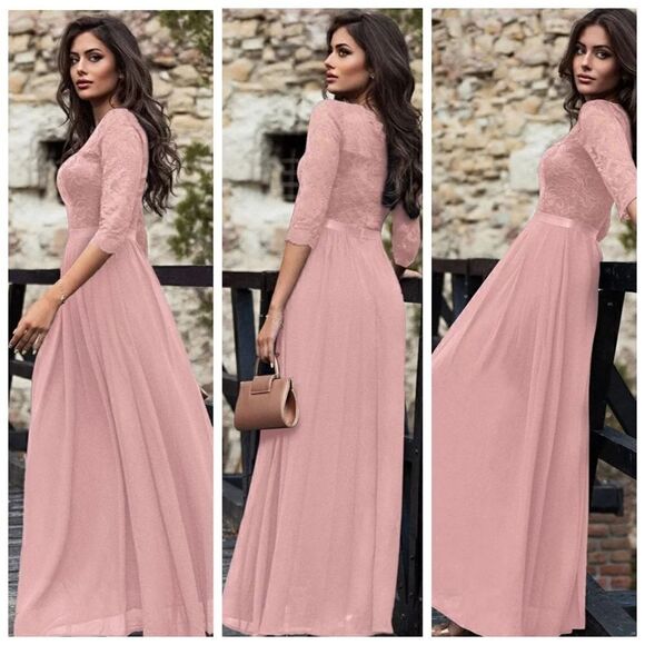 Dresses for Women Floral Lace Bodice Ribbon Waist Pleated Prom Dress Nwt Large - Picture 1 of 13